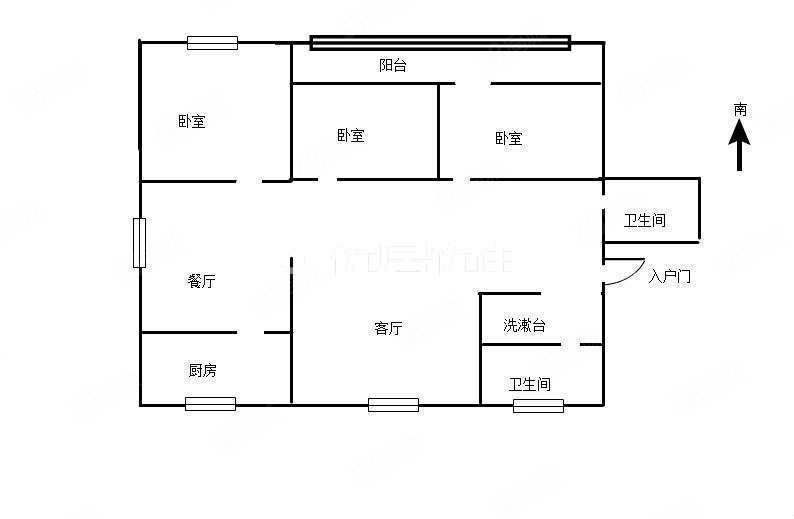 胜利大街中段三室两厅两卫精装修,实际面积116,看房价位可议