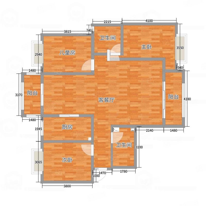 三马路泰安雅荷129平65万3室2厅2卫中间楼层可按揭