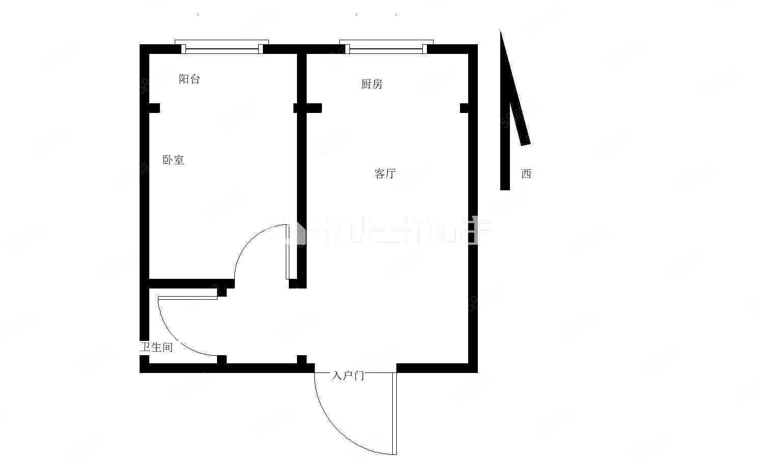 新洲国际  吾悦广场附近 精装标准一室一厅 家具家电齐全