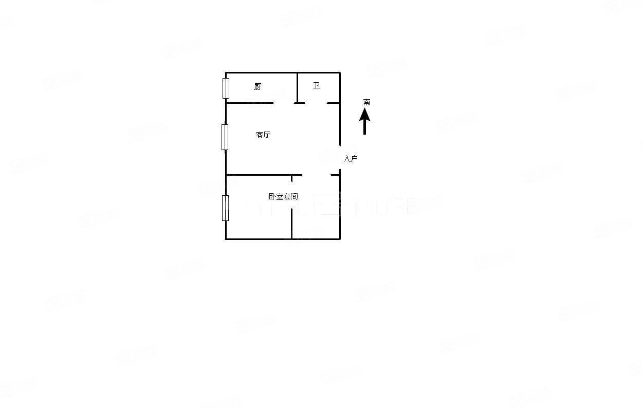 海兴都市花园1室1厅1卫65.2平米