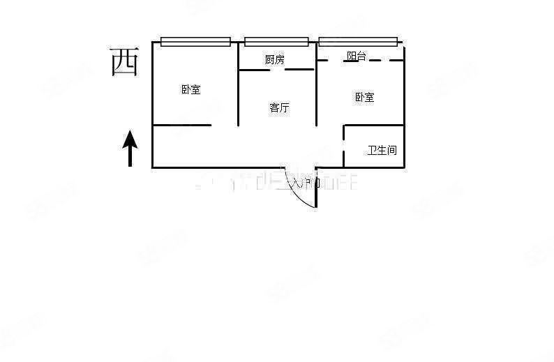 吾悦广场附近,集中供暖小区家具家电齐全2室2厅新洲国际