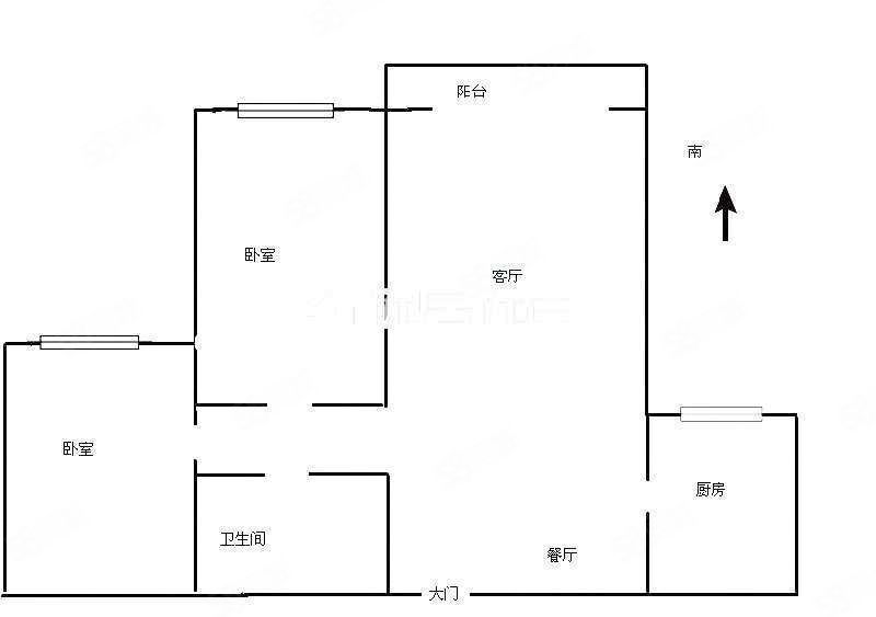 明泽坊 2室2厅1卫 92平 精装修 电梯房