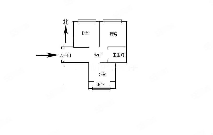 2室 南塘市政府家属院 普装 整租 面议 64平 随时看房